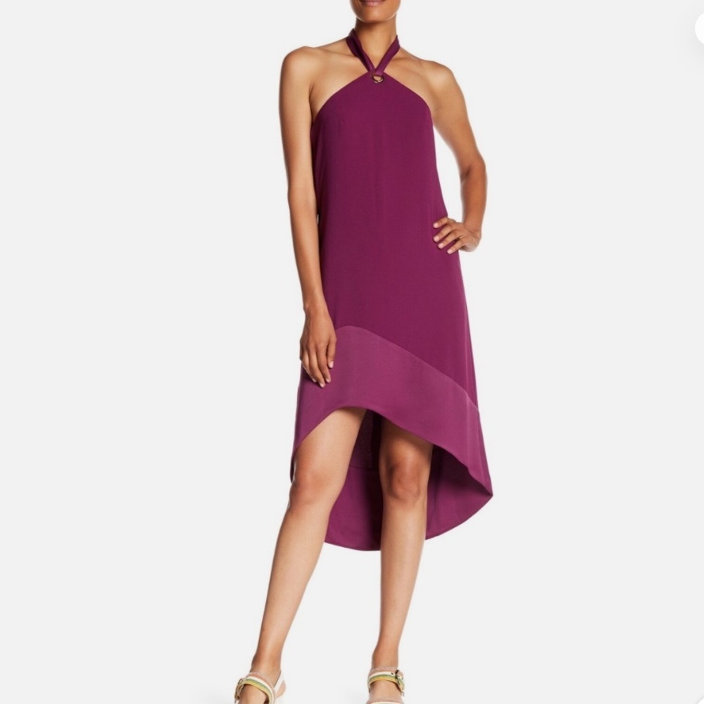 Trina Turk Glow Halter High Low Dress NEW